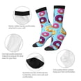 thumbnail image 4 of Honeii Donuts Print Adult Socks,Crew Socks,Casual Calf Socks,Daily Wear Socks for Men & Women, Perfect for Sports, Casual and Everyday Use, 4 of 6