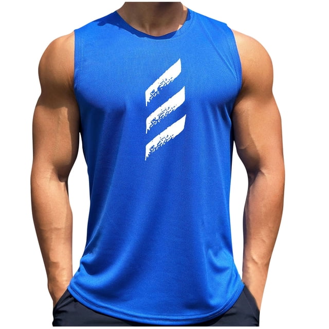 Camisas de Suéter para Hombre Casual Malla Cuello Redondo Deportes sin Mangas Top de Moda, Algodón para el Uso Diario de Primavera Verano