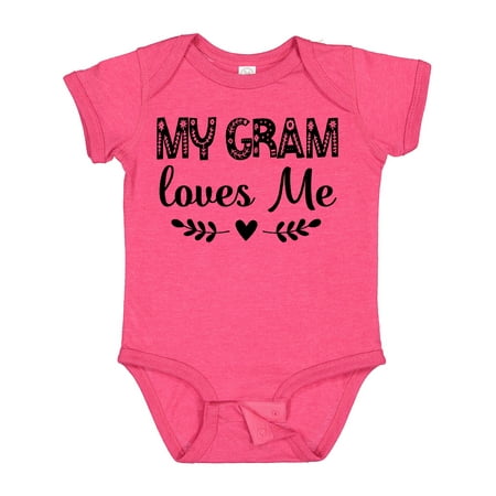 

Inktastic My Gram Loves Me Scandinavian Gift Baby Girl Bodysuit
