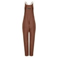 thumbnail image 3 of Women's Loose Overalls with Large Pockets - Strap Design, Casual Summer Jumpsuit, Polyester-Spandex, 3 of 4