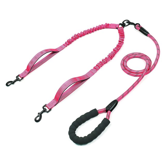 Methold Correa para perro con tiras tejidas de hilo de nailon de alta densidad, accesorios para perros más resistentes y duraderos, perro Suministros para perros rosa