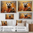 thumbnail image 4 of Designart "Floral Meadow with Brown Meerkat I" Animals Framed Wall Art Decor - Modern Brown Meercat Bedroom Framed Canvas Wall Art, 4 of 6
