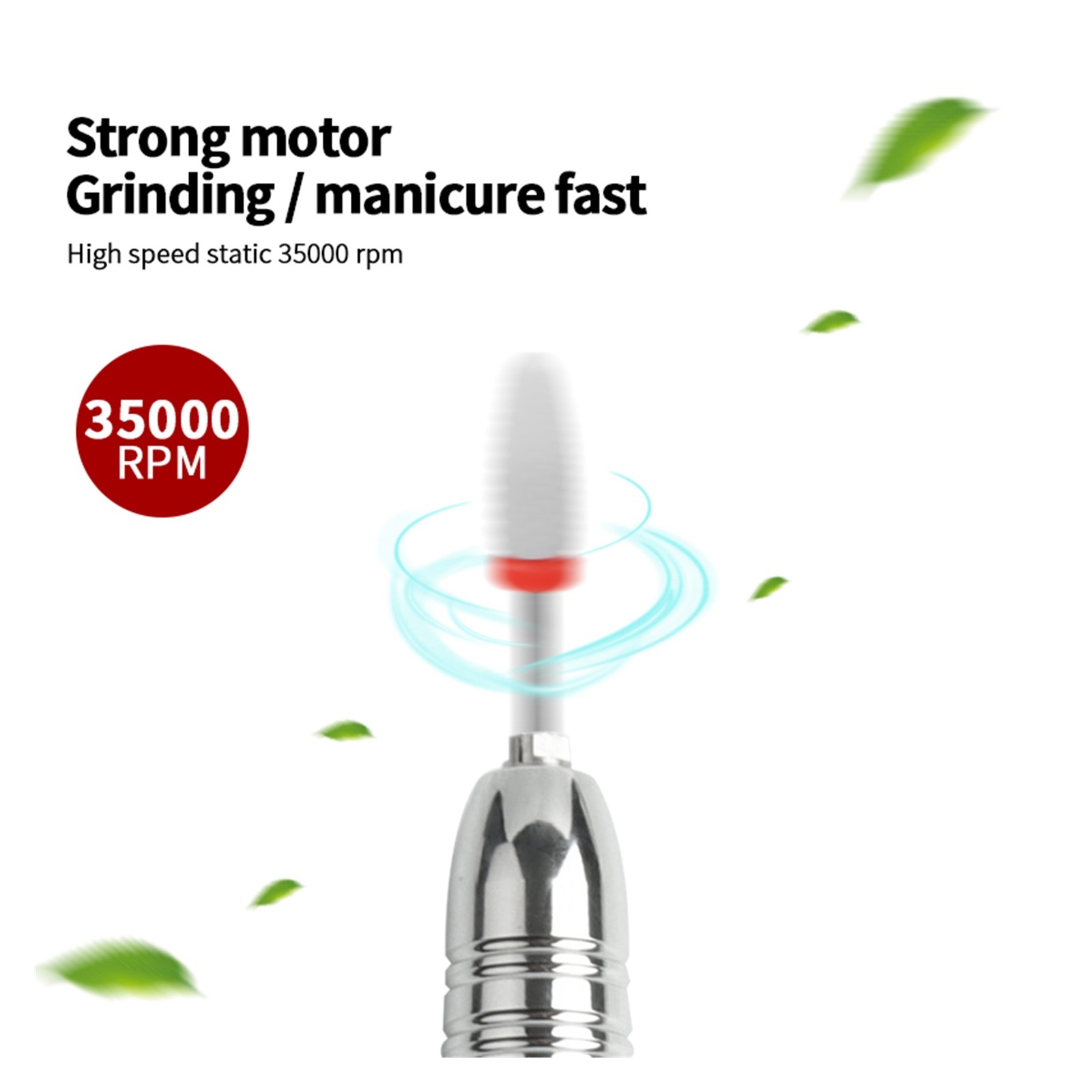 Electric Nail Drill Machine 35000RPM High Speed Pedicure Manicure Set Nail Supplies For Professionals Nails Polisher Sander ,Low Noise