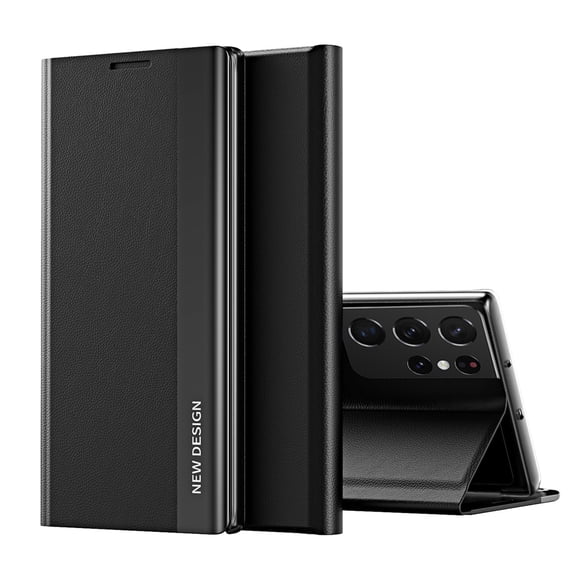 Daxi for Samsung Galaxy S21 Ultra Luxury Leather Case Magnetic Flip Stand Shockproof Phone Case
