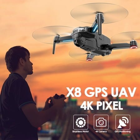 CSJ-X8 Brushless Drone with Camera 4K Drone MV Interface Way-point Flying Gesture Photos Video RC Quadcopter 3 Batteries Portable