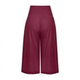 thumbnail image 4 of SDNall Womens Loose Wide Leg Pants High Waist Straight Pants Casual Pants, 4 of 9
