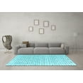 thumbnail image 3 of Ahgly Company Indoor Rectangle Abstract Light Blue Modern Area Rugs, 3' x 5', 3 of 4