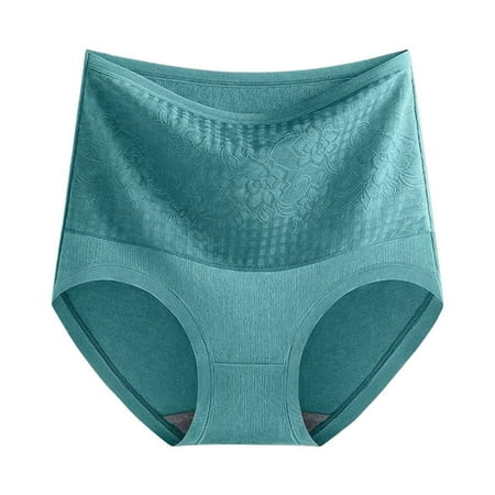 YHGFVOKJ Womens Underwear Fashion Solid Thickening and Fleecing Thermal Plus Size Panties Brief Cotton High Waists Thongs No Show Panties for Women AG XL