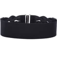 thumbnail image 5 of Kcocoo Women's Elastic Vintage Belt Stretchy Retro Wide Waist Belt pu Black, 5 of 6
