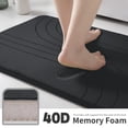thumbnail image 6 of CHAKMEONE Bathroom Rug Sets 5 Piece,Non Slip Bath Mat Set with U-Shaped Toilet Rug,Super Absorbent Memory Foam Bathroom Floor Mats for Shower,Tub,Toilet,Black, 6 of 6