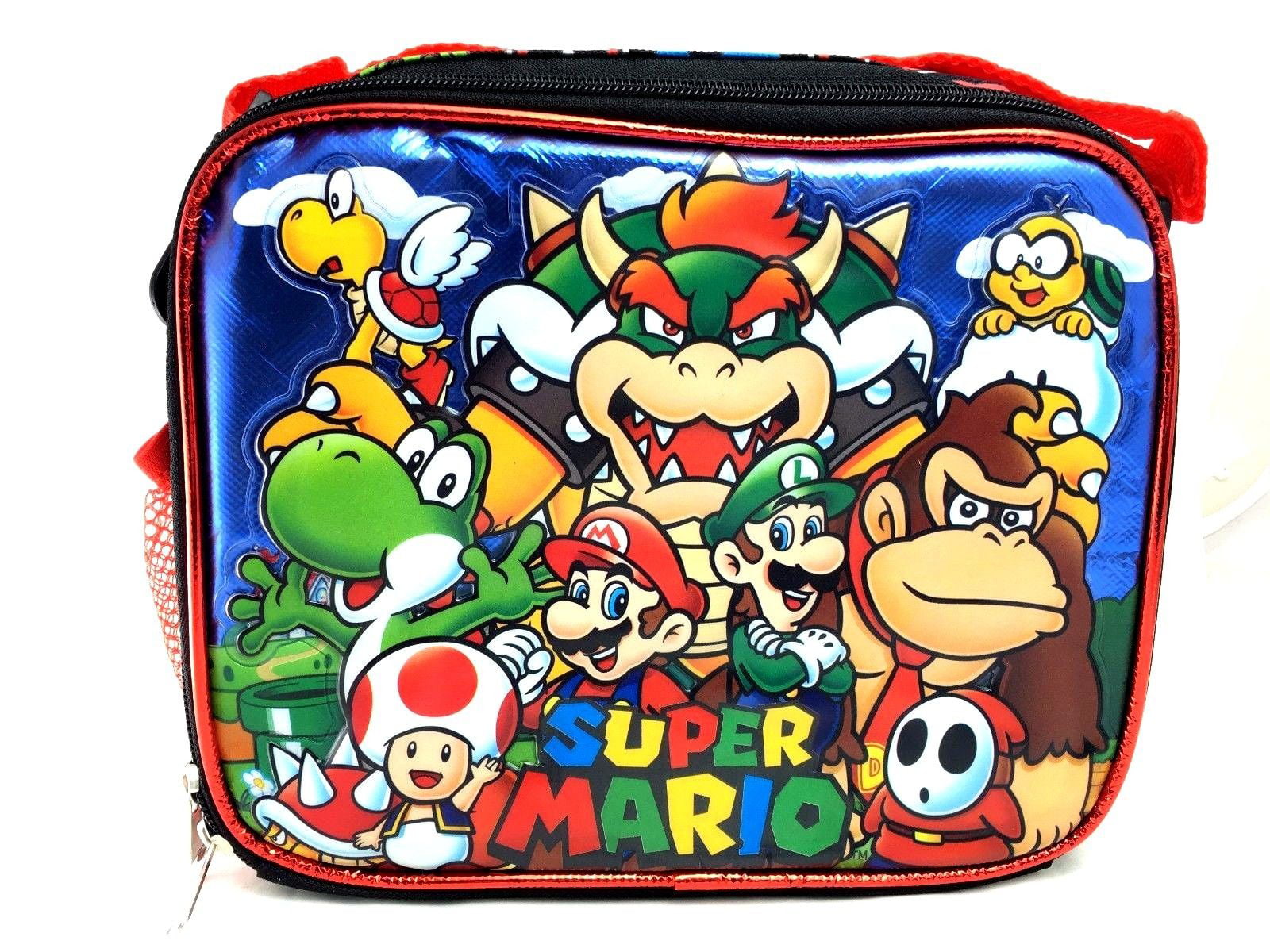 Unisex Super Mario Student Lunch Box Container Storage Bag 