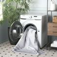 thumbnail image 4 of SAFAVIEH Malibu Chauncey Bordered Polyester Area Rug, Light Gray/Gray, 6' x 6' Square, 4 of 13