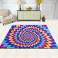 thumbnail image 3 of Coolnut Colorful Hypnotic Spiral Trippy Area Rug, 4'x5' Pet & Child Friendly Carpet for Living Room Bedroom Dining Room,Indoor Outdoor Soft Rug Washable Non Slip Comfortable Area Rug, 3 of 6