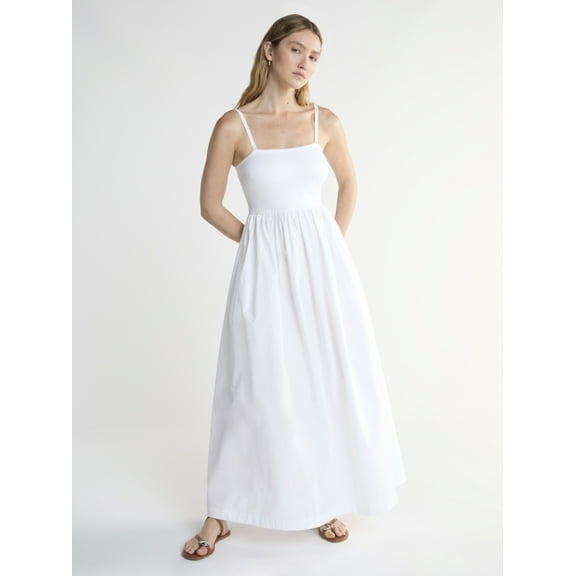 Scoop Women’s Mixed Fabric Maxi Dress, Sizes XS-XXL