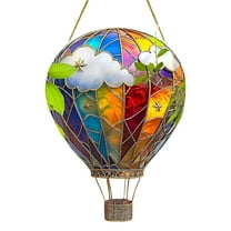 HIBIBUD Hot Air Balloon Solar Lantern with Flickering Flame Light, Outdoor Solar Hanging Lights Waterproof for Garden Yard Farmhouse Patio Pathway Decoration