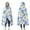 Blue Daisy Flower, variant on Wearable Blanket,Black Daisy Flower Pattern Hooded Wearable Flannel Blanket for Adults & Teens,Winter Poncho Shawl Wrap Cape Cozy Anti-Pill,50"x60"