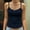 Navy, variant on Female Ribbed Tank Tops for Women Cotton Small Round Neck Tank Top for Women Casual Cropped Tanks Women's Spring and Summer Solid Color Jacquard Sexy Hot Girl Waist Casual Tank Top with Strap Top M
