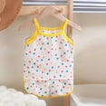 thumbnail image 2 of mgoYE Baby Girl Clothes 6-9 Months 6M-7T Cotton Camisole Cute Tank Tops Sleeveless Undershirt Shorts Set Flower Clothes|Light Yellow 12-18 Months, 2 of 5