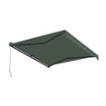 thumbnail image 5 of Semi-Cassette Motorized LED Luxury Patio Awning - 13 x 10 Ft - Forest Green - Moroccan Collection, 5 of 9
