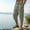 Army Green, variant on WIZUTIZ Men's Lightweight Linen Capris Summer Hiking Cargo Pants Elastic Waist Loose Travel Beach Trousers with Pockets