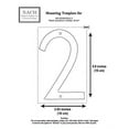 thumbnail image 3 of Floating Mount Shadow House Address Number, Modern Metal Numbers for Mailbox, Glossy Blue, 6", HH-SDW6-BLU-2, 3 of 5