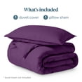 thumbnail image 3 of Bare Home Luxury Duvet Cover and Sham Set - Premium 1800 Collection - Ultra-Soft - Twin/Twin-XL, Plum, 2-Pieces, 3 of 10