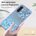 thumbnail image 5 of Rosebono Compatible With Samsung Galaxy A16 / Galaxy A17 / Galaxy A26 Case, Graphic Design Translucent Matte Gradient Transparent Soft TPU Skin Cover Protection Case (Blue Flower), 5 of 5