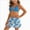 Blue, variant on Teen Girls 3 Piece Triangle Bikini Sets with Sheer Mesh Cover up Skirt Spaghetti Strap Stylish Bathing Suit for Beach (Blue,13-14 Y)