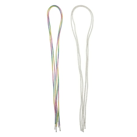 

2 Pairs Shoe Laces Shoelaces Athletic Round for Trainers Rhinestone Strap Sneakers