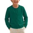 thumbnail image 4 of BFHHYA Girls Button Down Cardigans Long Sleeve Round Neck School Uniform Kids Knit Sweater Outerwear 1-11 Years, 4 of 8