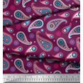 thumbnail image 3 of Soimoi Rayon Crepe Fabric Artistic Paisley Decor Fabric Printed Yard 46 Inch Wide, 3 of 3