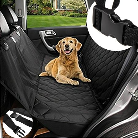 KingShop Seat Cover Rear Back Car Pet Dog Travel Waterproof Bench Protector Luxury -Black