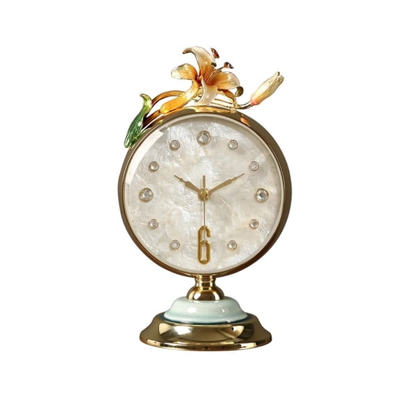 Luxury Table Clock Decoration Desk Clocks And Easy To Readfor Living Room Decor,Bedroom,Bedside,Shelf