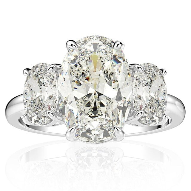 100% 925 Sterling Silver Lab Sapphire High Carbon Diamonds Gemstone Wedding Engagement Ring Fine Jewelry - Rings