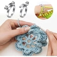 thumbnail image 3 of New Knitted Crochet Adjustable Size Crochet Beginner Knitting Crocheting Crochet Tool Finger Tension Regulator Gift, 3 of 5