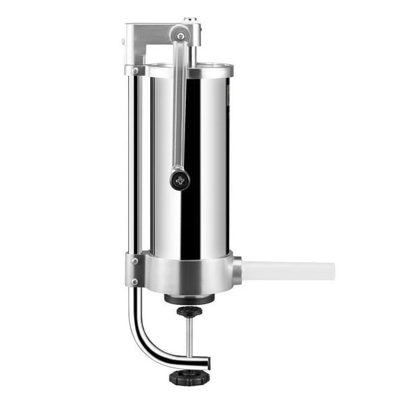 Sausage Stuffer 3L/5L Stainless Steel Manual Maker Kit - Homemade Sausage Machine with 3 Tubes - Food Grade - Vertical Meat Filler for Bratwurst, Italian Sausage