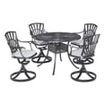 thumbnail image 1 of Homestyles Grenada Aluminum 5 Piece Outdoor Dining Set in Charcoal, 1 of 8