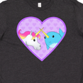 thumbnail image 4 of Inktastic Unicorn and Narwhal Cute Couple Youth T-Shirt, 4 of 5