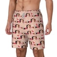 thumbnail image 2 of Uemuo Dachshund Couple Pattern Mens Swim Trunks Quick Dry Board Shorts with Mesh Lining, Stretch Beach Shorts Quick Dry No-Chafing Board Shorts-X-Large, 2 of 9