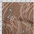 thumbnail image 3 of Soimoi Asian Paisley Printed,Cuddle Minky Fabric, Sewing Fabric by The Yard 56 Inch Wide,Decorative Plush Soft Fabric, Baby Garments, Toys and Blankets, Brown, 3 of 5