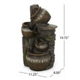 thumbnail image 3 of Noble House Bleckley Outdoor 4-Tier Jar Fountain, Brown and Gray, 3 of 12