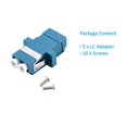 thumbnail image 1 of LC Fiber Optic Adapter - LC to LC Duplex Singlemode Coupler - 5 Pack - Blue, 1 of 4