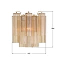 thumbnail image 3 of ADD-303-AG-AM Crystorama Lighting Addis - 2 Light Wall Sconce-14.5 Inch Tall and 14.5 Inch Wide-Aged Brass Finish-Amber Glass Color, 3 of 8