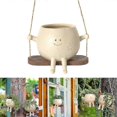 thumbnail image 2 of Swing Faces Planters Pot Desktop Gardening Potted Succulent Plant Pot Resin Banmo, 2 of 5
