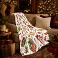 thumbnail image 3 of Printed Flannel Throw Blanket with Merry Christmas Presents, 3 of 9