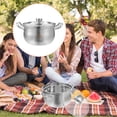 thumbnail image 2 of Multi-function Milk Pot Saucepan Covered Cooking Pot Stovetop Milk Pot Food Heating Pot, 2 of 9