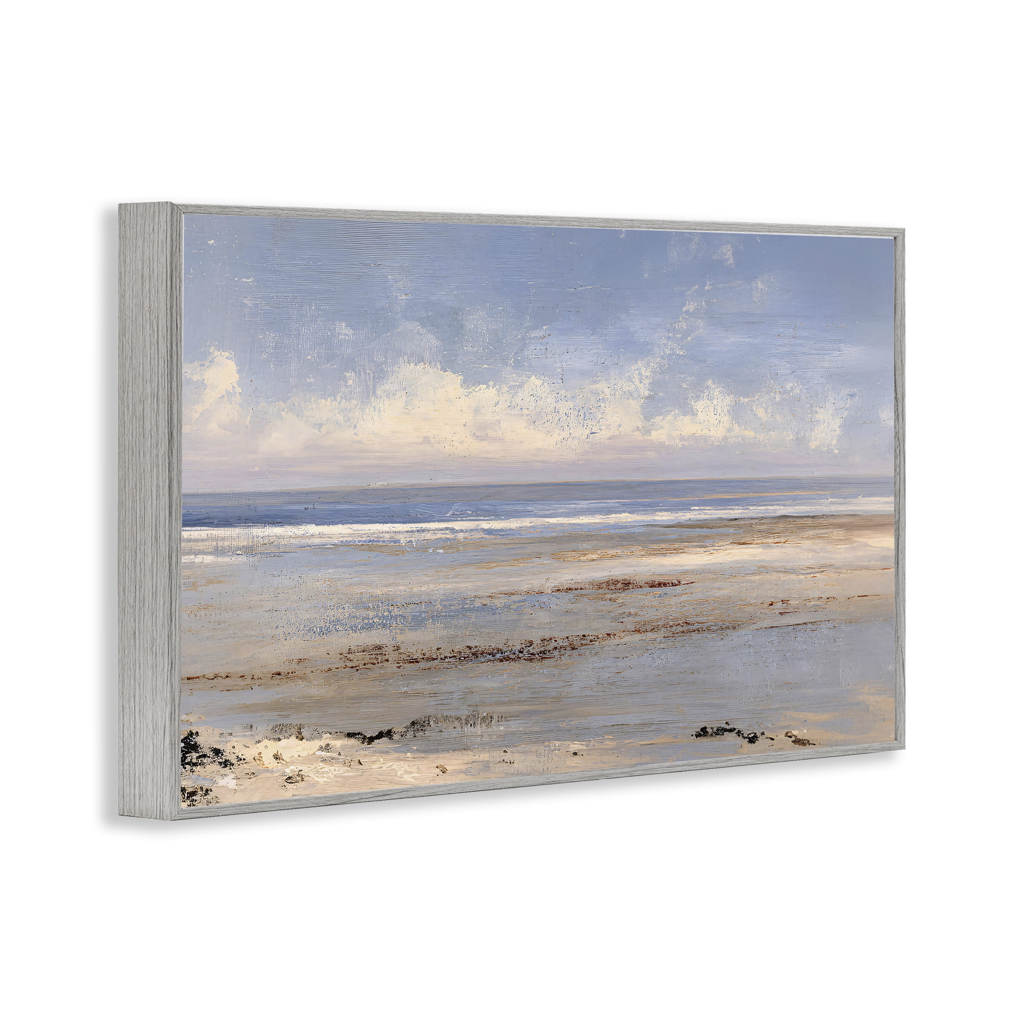 Stupell Industries Rustic Ocean Horizon Impression Gray Framed Giclee Art, design by Jacky Ngan