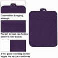 thumbnail image 3 of HOMEIORA Pot Holders and Oven Mitts 7" x 9" Heat Resistant Cotton Pocket Pot Holder Set Feature of Non Slip Kitchen Hot Pad Oven Mitts, 4 - Pack (Purple), 3 of 6