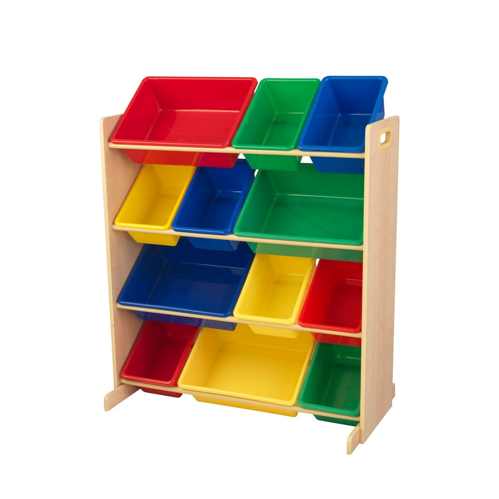 KidKraft Sort It & Store It Bin Unit Primary & Natural