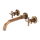 thumbnail image 2 of Grifo para lavabo de baño secretgardenu, 2 manijas, caño giratorio de 360 ​​grados, para pared Bronce, 2 of 8